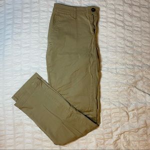 Tan khaki skinny stretch jeans